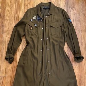 Zara jacket/ long button shirt. Knee length